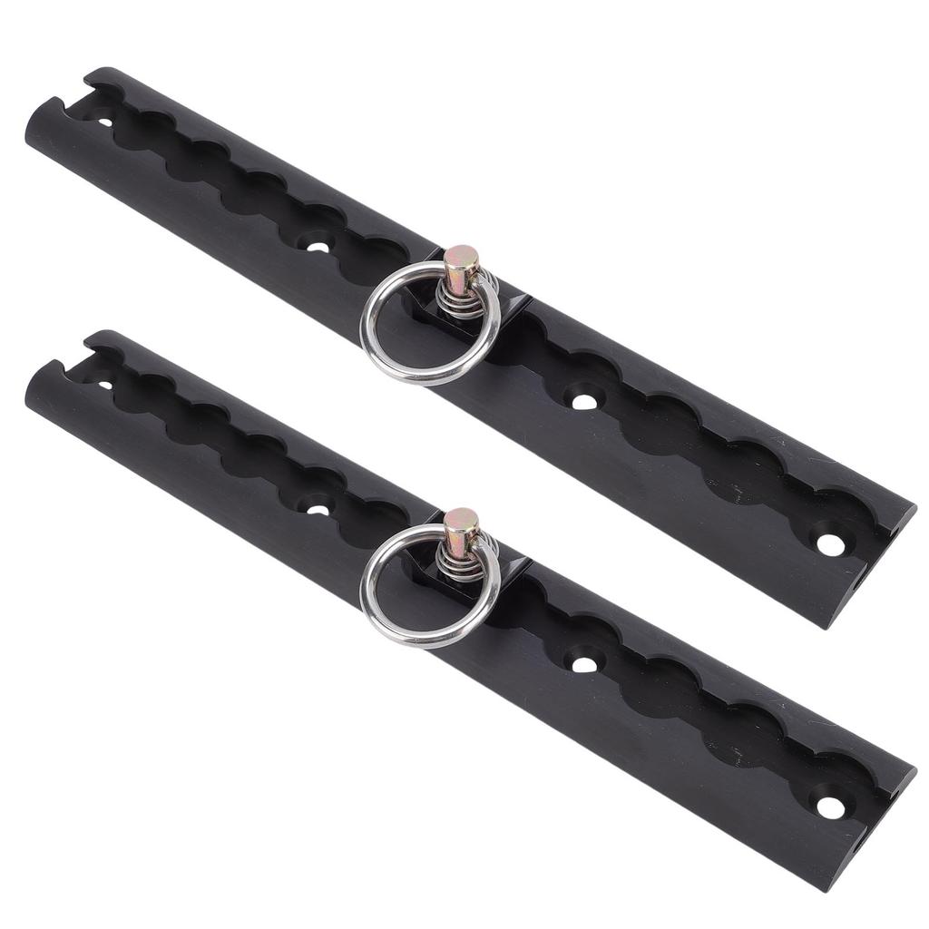 Aluminum L Track 304mm Thickened L Track Tie Down Rail with 4 Round Rings for Motorcycles ATVs Dirt Bikes Pickup Trucks