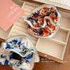 Korean Floral Print Scrunchies Fashion Hairband Hair Rope for Ponytail Holder Elastic Hair Band Sweet Hair Ties Hair Accessories