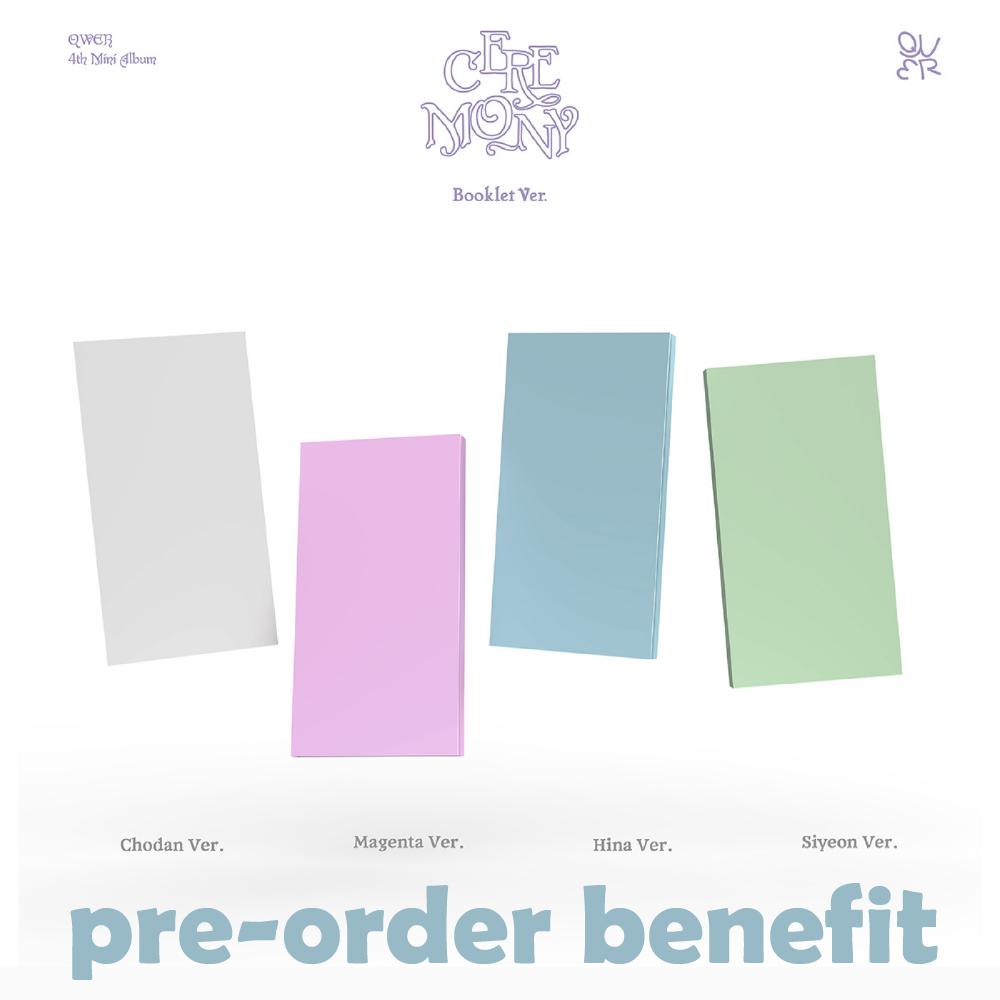 Pre-order QWER 4th Mini Album CEREMONY Booklet ver. & Weverse POB Random ver.