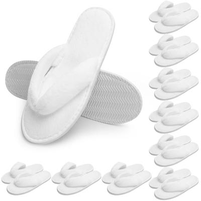 Sada pantoflí Sophproton Extra silné nadýchané pantofle Hotelové lázeňské kvality Super měkké domácí pantofle pro hosty 10 párů & (Omyvatelné, Protiskluzové podrážky)