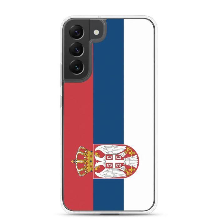 Coque Téléphone - Samsung - Galaxy S22 Ultra - Drapeau Serbie - Souple - Multicolore