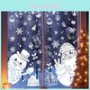 Weihnachts-Schneeflocken-Statischer Haftglasaufkleber mit Weihnachtsmann und Schneemann zur Fensterdekoration