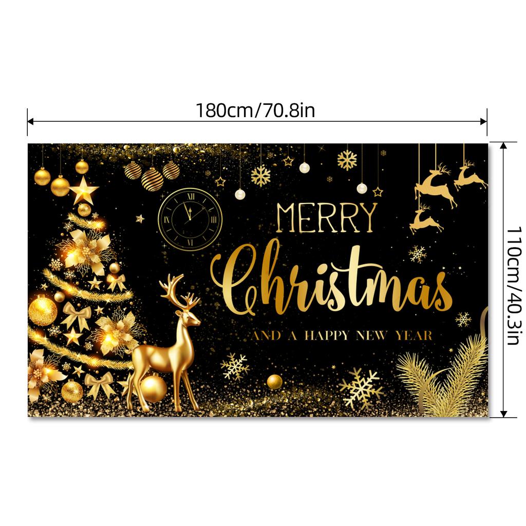 Christmas Background Cloth, Explosive Decorative Banner Hanging Cloth, Camera Couplet Direct Sales