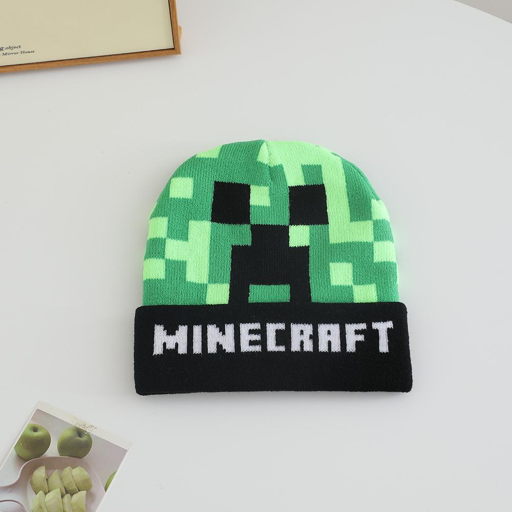 Winter Cartoon Quadratische Strickmütze für Jungen und Mädchen, Wollmütze