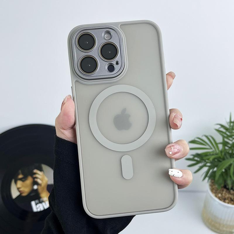 Matte Translucent Phone Case for iPhone 17 Air 16 15 14 13 12 11 Pro Max Plus for Magsafe Wireless Charge Lens Protection Cover