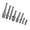 8Pieces Socket Adapter Set, 1/4" 3/8" 1/2" Hex Driver Power Drill Impact Extension Bit