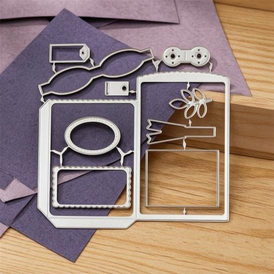Scrapbooking Die Cuts, Envelope Frame Metal Cutting Stencil, Carbon Steel Embossing Template for Card Making, Paper Craft, DIY Album Decor
