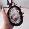 Transparent Mini Storage Pouch Portable Dustproof Bag for Doll Figures Display Earphone Charger Cable Organizer with Keychain