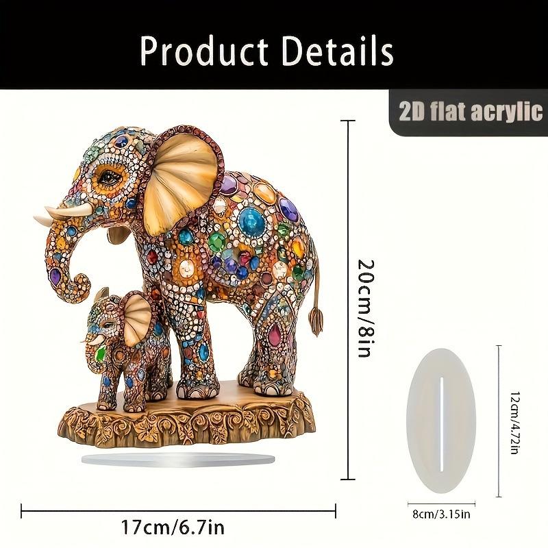 1pcs Creative Mother Daughter Elephant Desktop Decoration Ornament, Mother's Day Gift, Daily Home Decoration