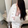 Autumn and winter new faux fur coat fox fur young short V-neck temperament fragrant fur top