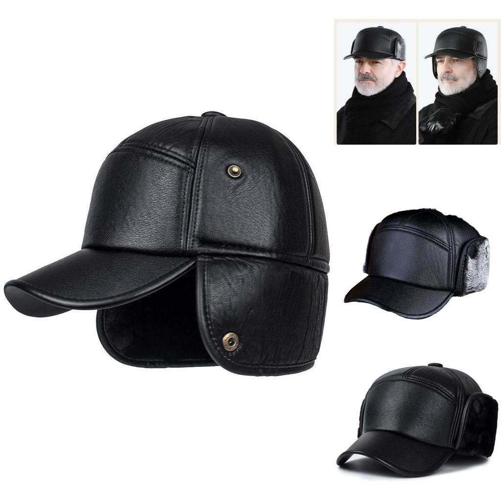 Comfortable And Insulating Men's Autumn Winter Cotton Ear Hat Versatile Duckbill Cap