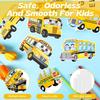 144 Pcs School Bus Bulletin Board Cutouts with 300 Adhesive Dots, Yellow Bus Party Bulletin Board Classroom Decoration for Teacher Student Back to