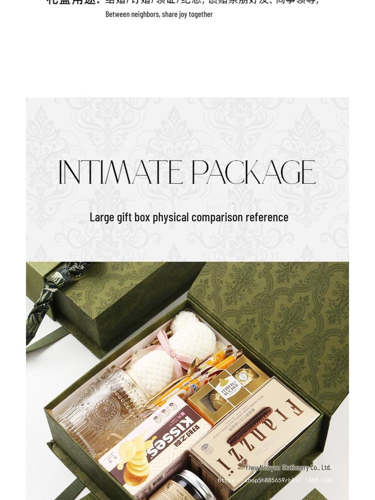 Luxury Wedding Gift Box: Red Bridal Handbag & Bridesmaid Souvenir