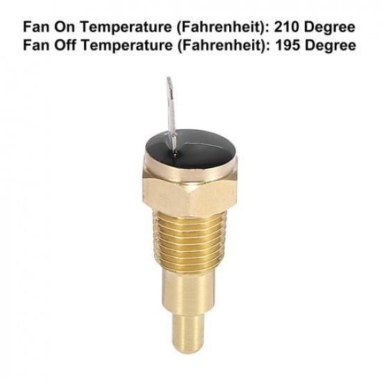 ONE Car Radiator Fan Thermo Sensor Switch 14" NPT 210 Degree on 195 Degree Off