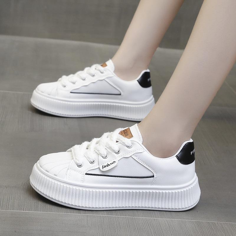 Board Shoes Children's Autumn New Platform Biscuit Shoes Casual Versatile Student White Shoes