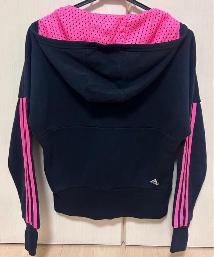[GEBRAUCHT] adidas Zip-Hoodie Schwarz Pink Full-Zip-Hoodie S