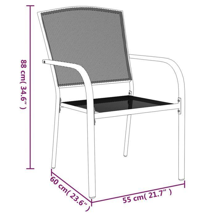 VidaXL Ensemble à manger de jardin 5 pcs anthracite acier, ensemble de salle à manger, ensemble de salle à manger 3187968