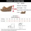Fashion Brand Design Wedge Heel Sandals Women 2025 Summer Chunky Platform Mule Slippers Woman Sexy Super High Heels Sandalias De Mujer