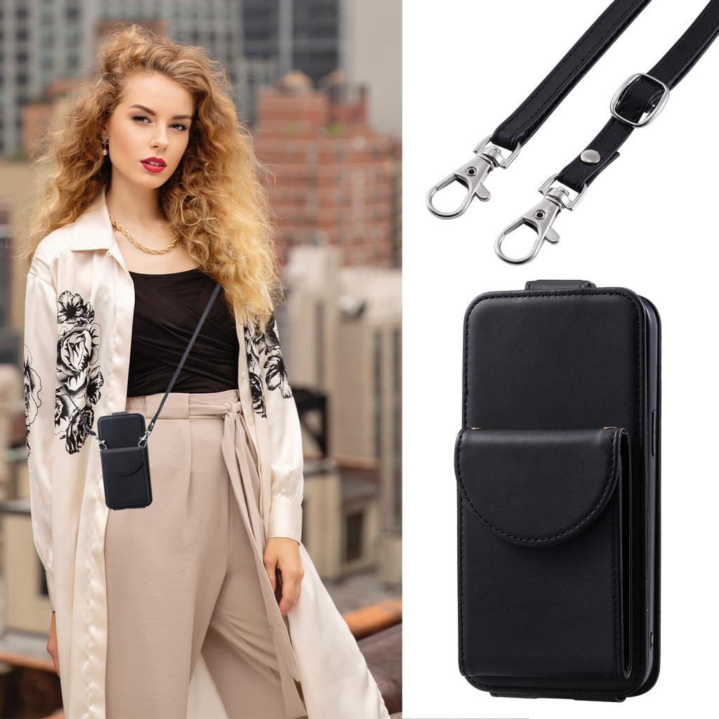 Crossbody Wallet Card Slot Flip Ledertasche Hülle für iPhone 15 14 Plus 13 12 11 Pro Max XSMAX für Samsung S24 S23 S22 S21 S20 Ultra Plus A15 A54