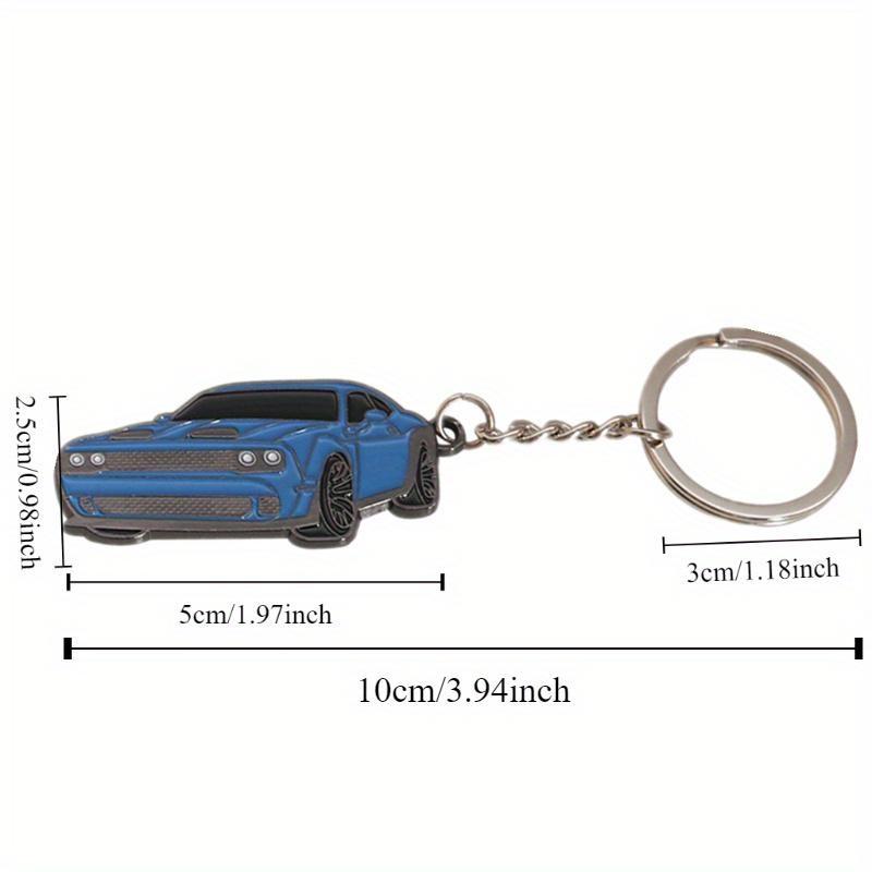 1PC Three-dimensional Car Keychain Creative Zinc Alloy Enamel Pendant Metal Keychain