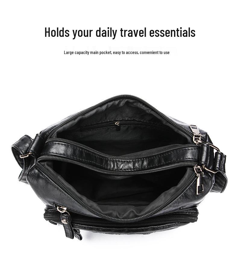 Women's Soft Multi-Compartment Crossbody Bag - Versatile, Casual, Large Capacity