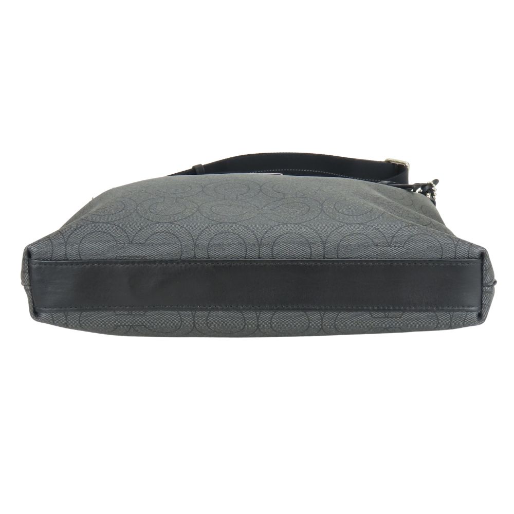 Used COACH Shoulder Bag Op art 70267 PVC gray black