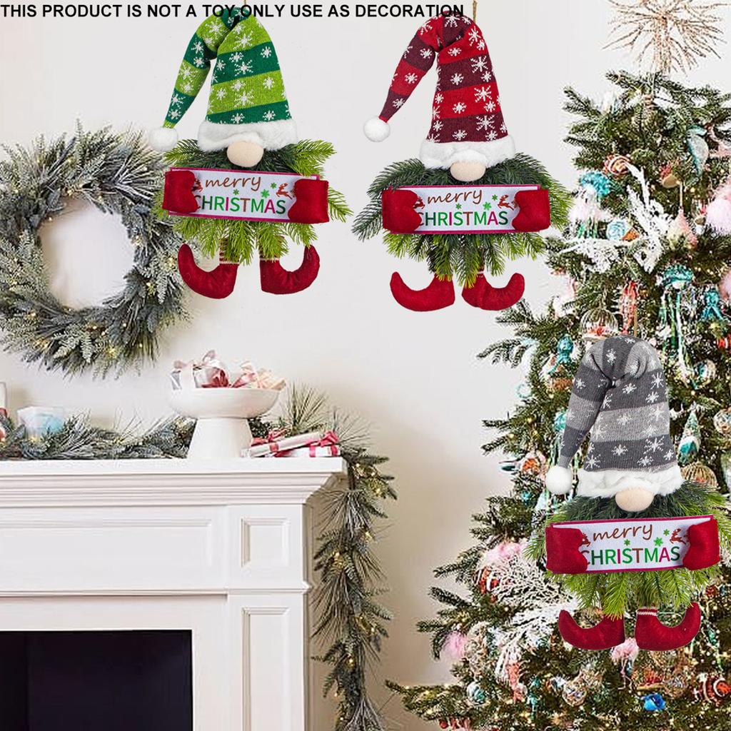 Christmas Pendant Snowflake Hat  Needle Pendant Decoration Christmas Tree Decoration Props Christmas Eve Home Restaurant Decoration
