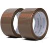 Neomate Low Noise Brown BOPP Packaging Tape | 48mm x 50m, Pack of 2 |Heavy-Duty Durable Tan Tape for Packaging, DIY