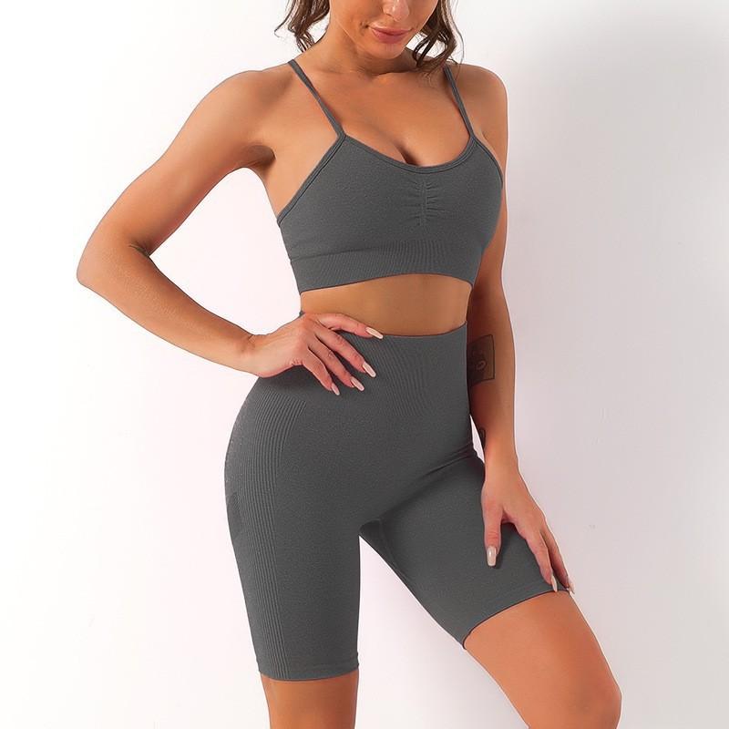 Tight Yoga Set For Women, Quick Drying Exercise, High Waist Fitness Yoga Two-Piece Set For Women