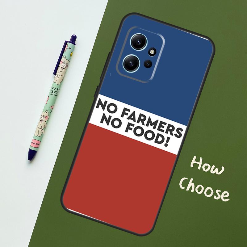 

No Farmers No Food Trots Op De Boer Case For Xiaomi Redmi Note 11 12 10 Pro 8 9 Note 12S 11S 9S 10S Redmi 12C 9C 10C 12 Cover Redmi 10