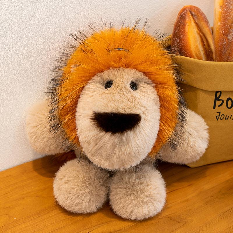 Simulation Domineering Lion King Plush Toy Funny Cute Lion Shape Can Be Hung Bag Doll Keychain Doll