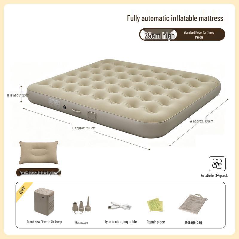 Thickened Double Self-Inflating Air Mattress for Home, Camping & Leisure