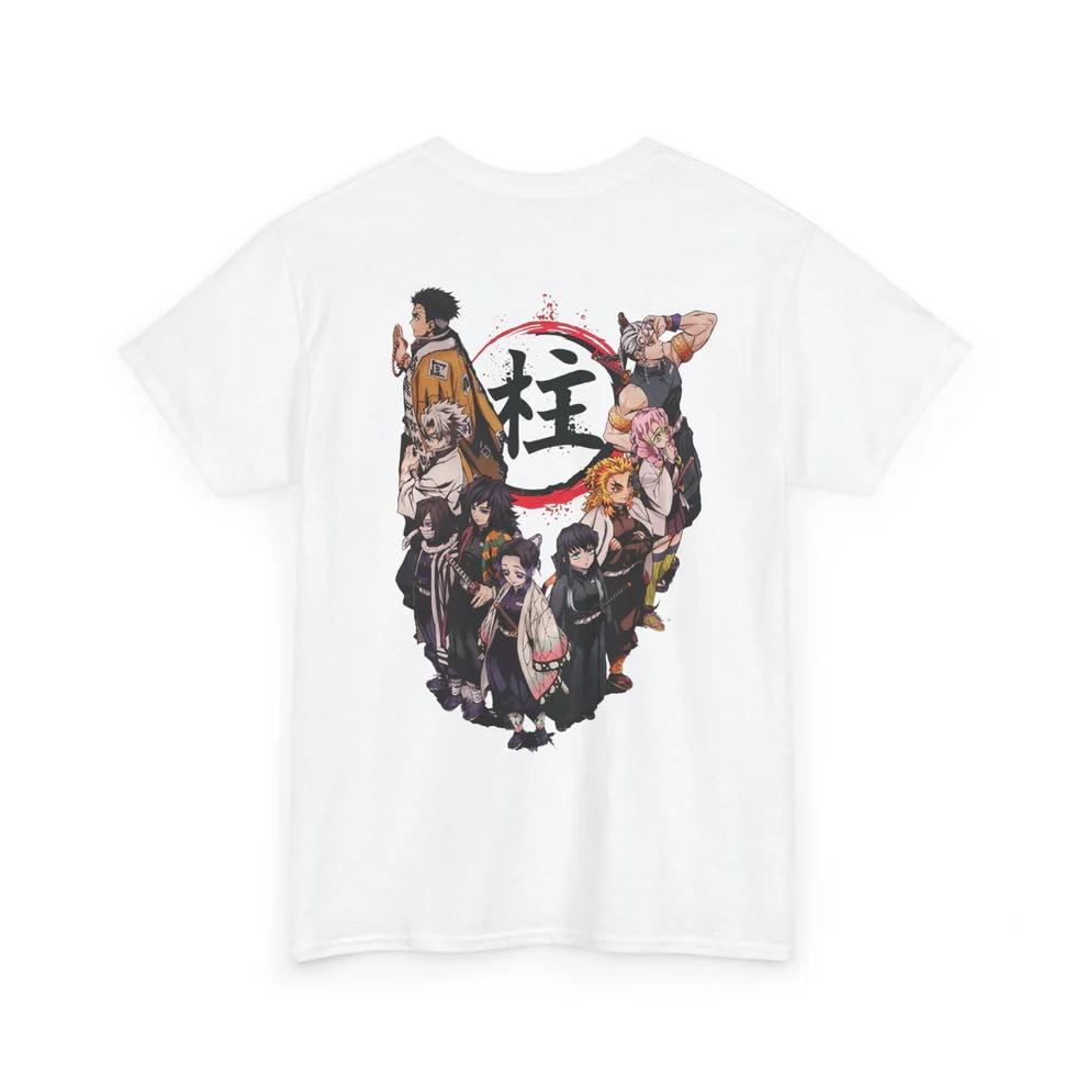 Demon Slayer Hashira Pure Cotton Tshirt for Men and Women Anime Style Fashion Casual Comfortable Short Sleeved Shirt Streetwear