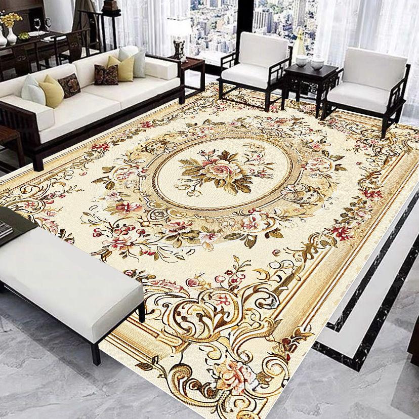 Luxury Flower Decoration Carpets Living Room European Style Rugs Home Hall Soft Floor Mat Room Decor Doorway Hallway Carpet