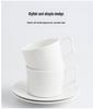 Nordic Style Bone China Coffee Set - Gold Trimmed Butterfly Design Cups (White).