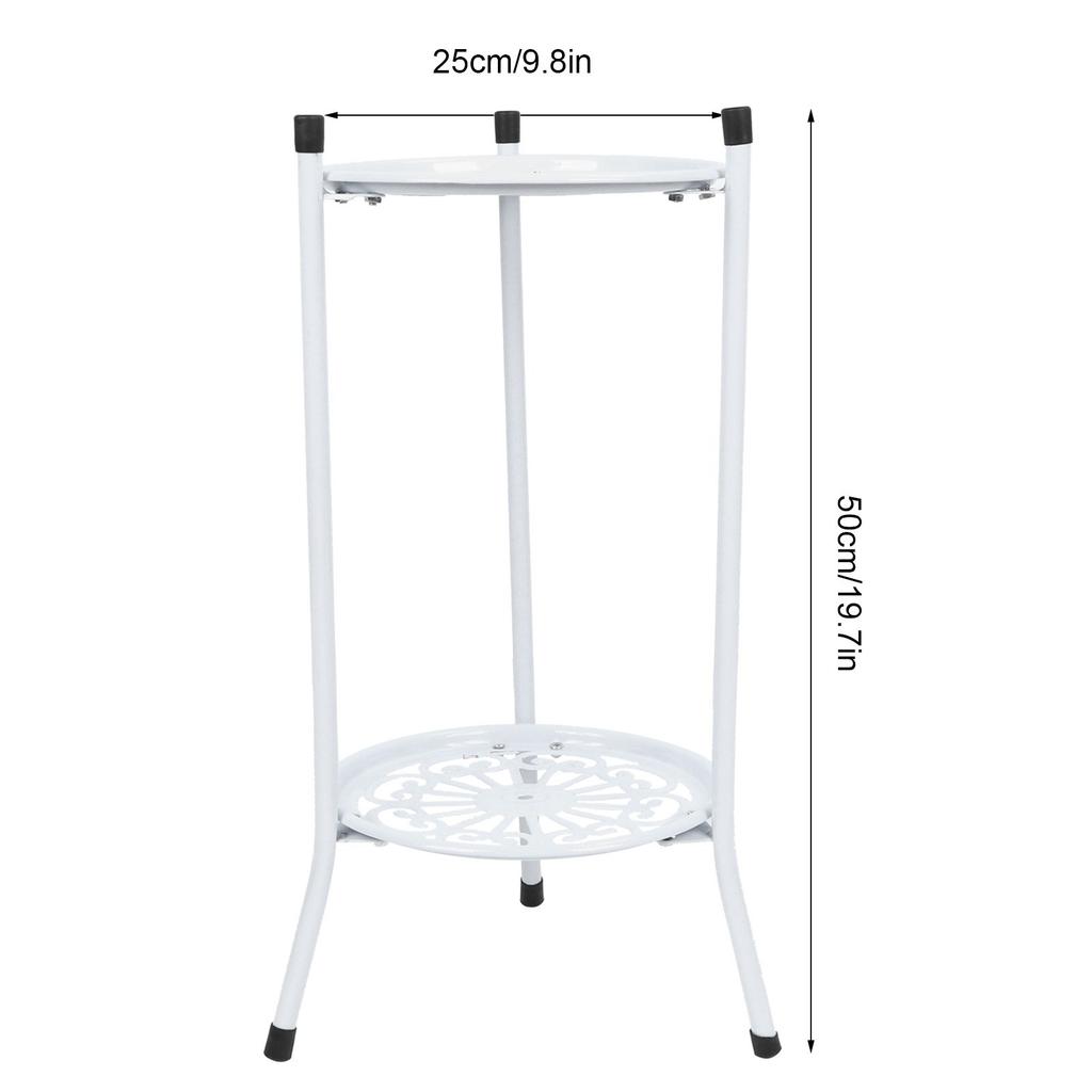2‑Tier Metal Plant Stand Flower Pot Holder Display Shelf Rack Home Decoration Garden Accessories