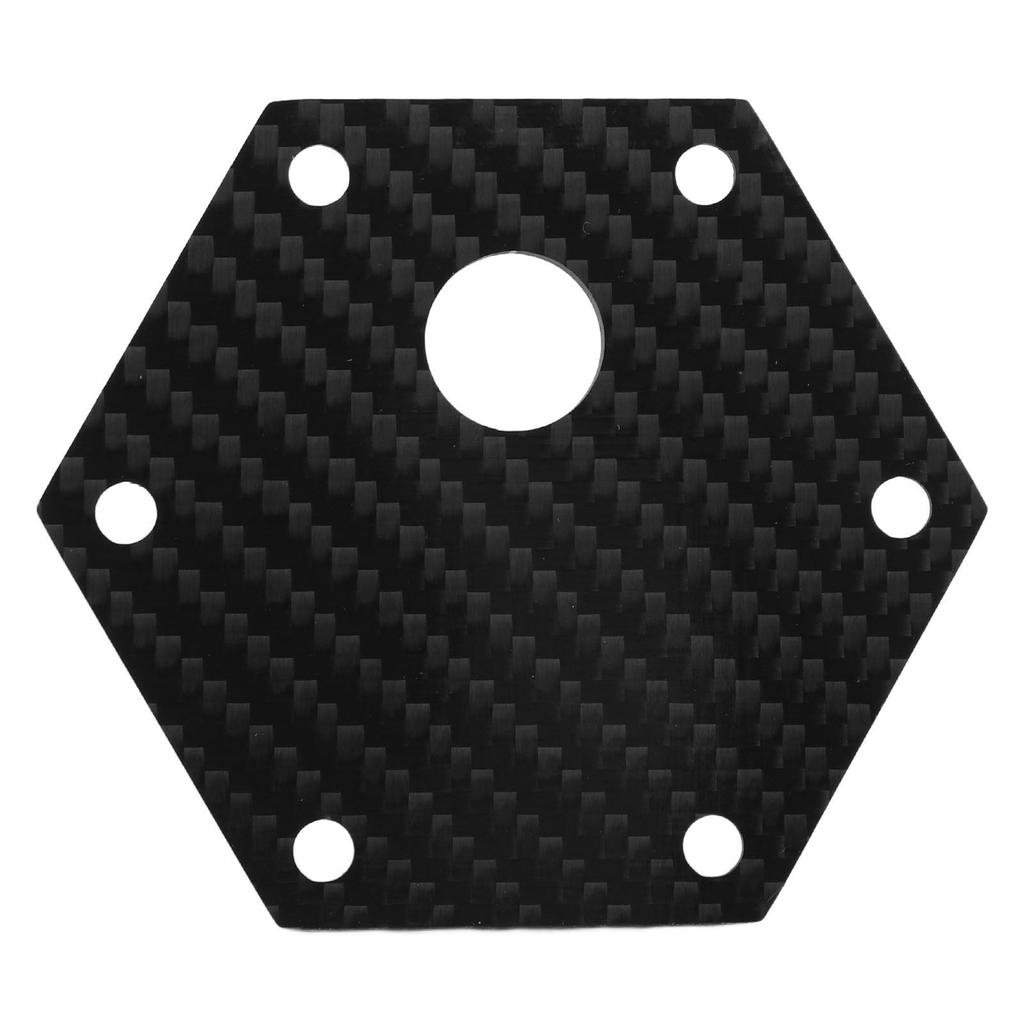 6 Hole Carbon Fiber Steering Wheel Horn Cover Plate High Strength Universal For VERTEX