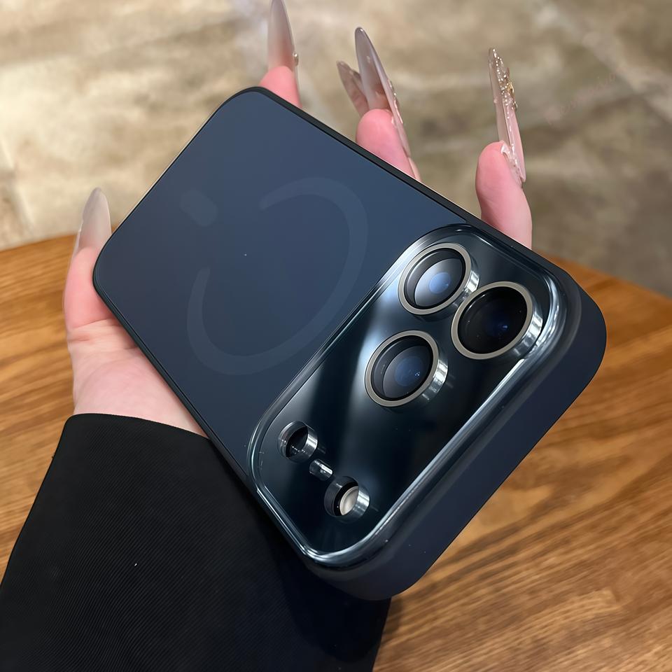 Official Original For Magsafe Magnetic Case For iPhone 17 Air 12 13 14 15 16 17 Pro Max Big Window Glass Lens Protector Cover