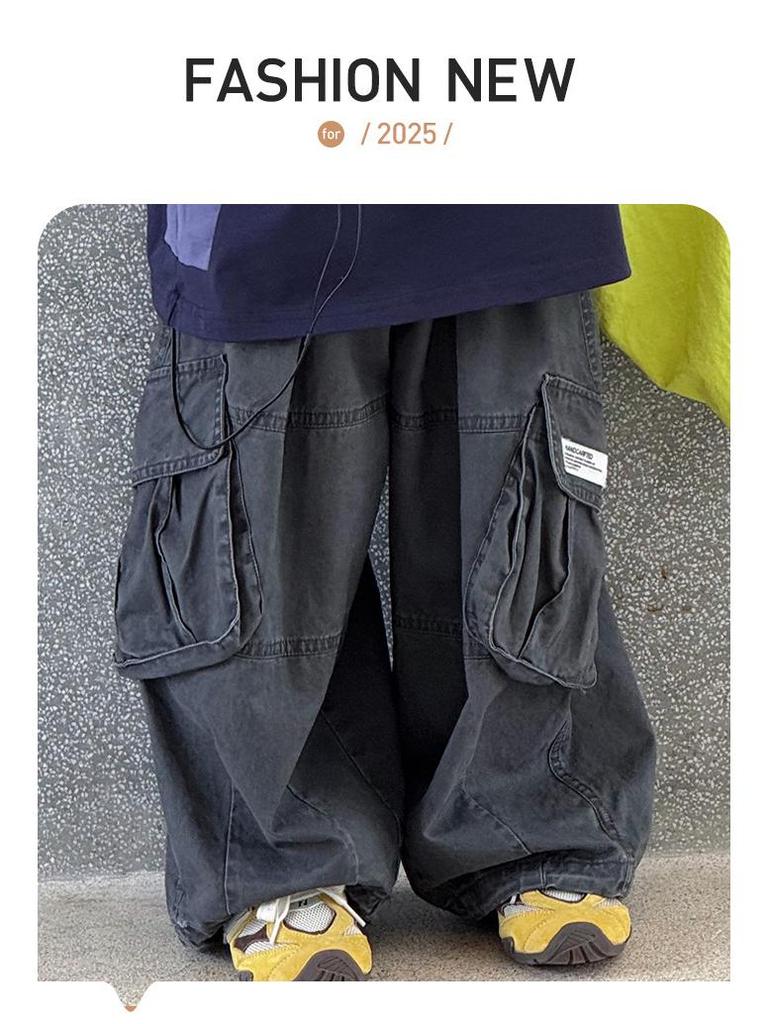 Children's Versatile Solid Color Loose Pants - Spring/Autumn Fashion