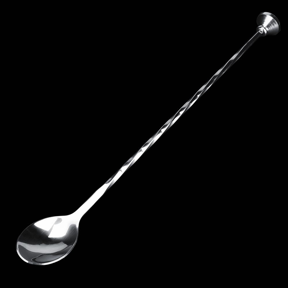 Cocktail Drink Mixer Stainless Steel Stirring Mixing Spoon Ladle Muddler Bar