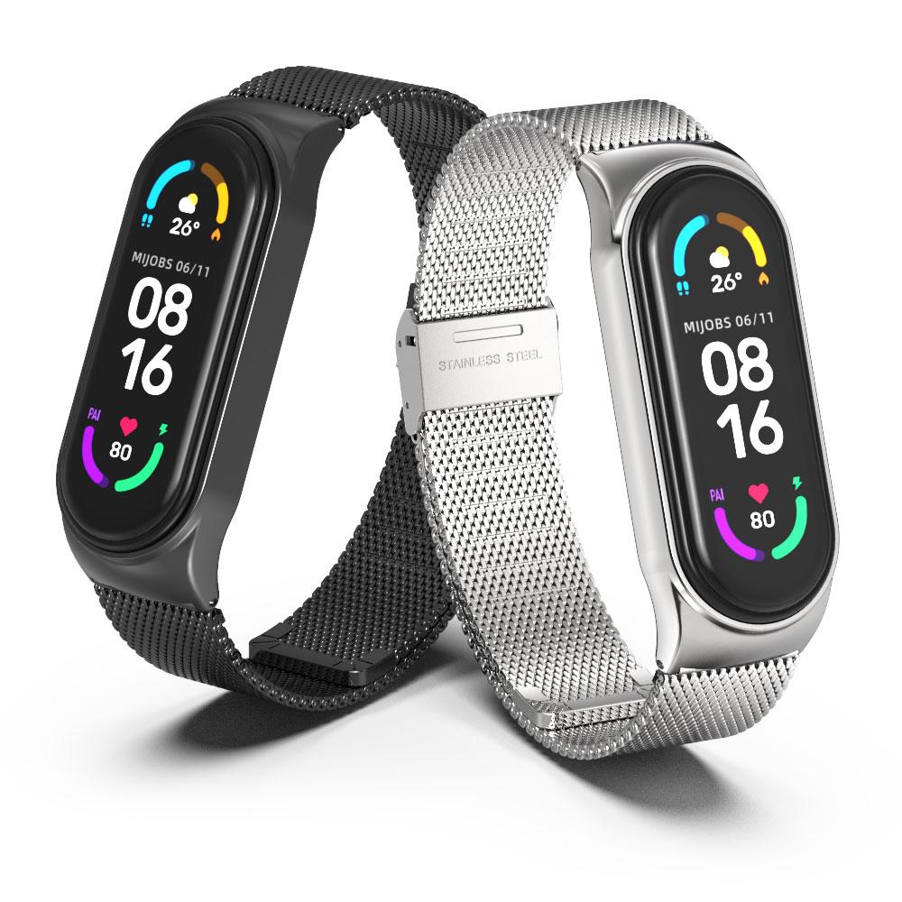 Metal Strap for Mi Band 10 11 9 8 7 6 5 Stainless Bracelet for Xiao mi Mi Band 10 Strap for Mi Band 9 Mi Band 8 Wristband 3