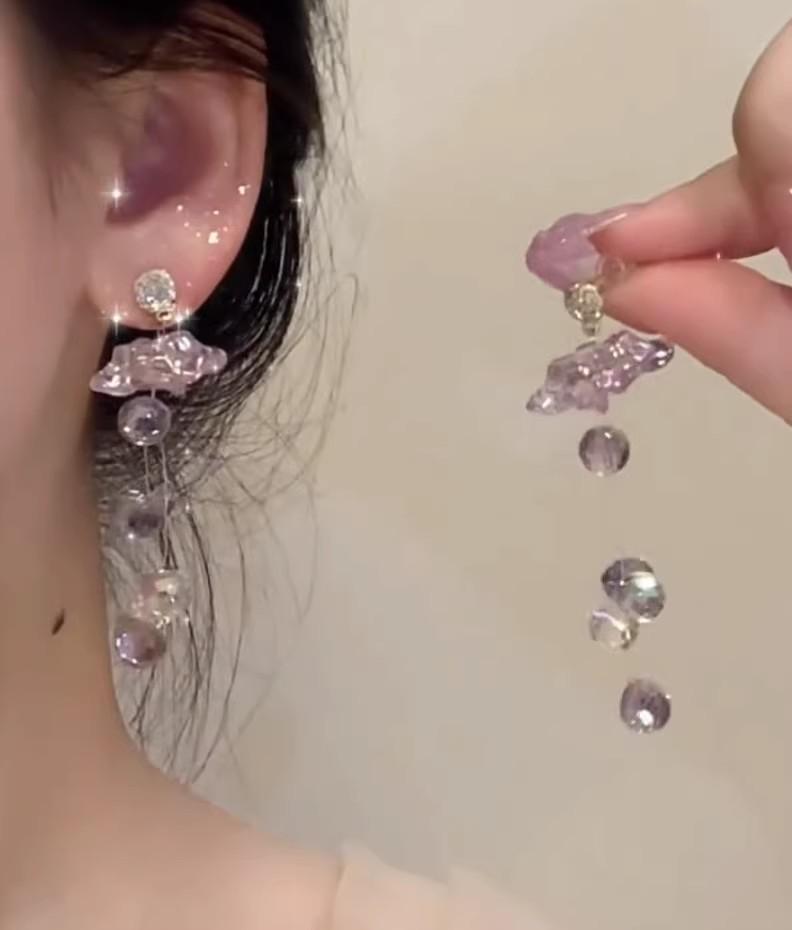 Super Glitzernde Zirkon Quastenohrringe - Vintage Koreanischer Influencer Stil 2025 Trend