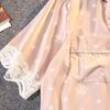 Stylish And Simple Style Small Print Summer Short-Sleeved Shorts Loose And Comfortable Imitation Silk Suit Loungewear Suit