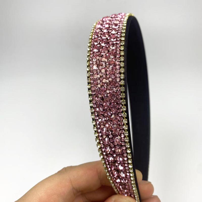 Modisches Strass Anti-Rutsch Stirnband: Retro-Stil, Vollständig mit Diamanten besetzt, Lichtluxus-Haaraccessoire