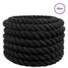 Cotton Rope 50 M * 30 Mm Black 100percent  Cotton