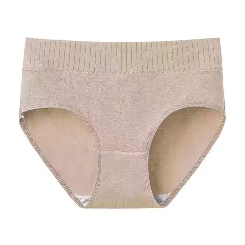 Cotton Underwewar Women High Waist Panties Comfortable Solid Color Underpants Size S-XL