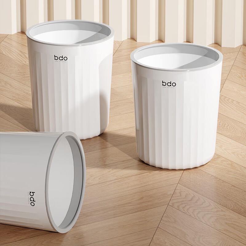 BDO Wave Pattern Lidless Trash Can