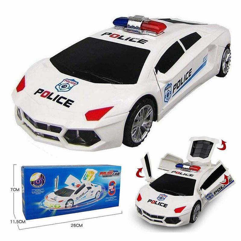 Stunning Police Car Led Light Music Rotating Toy For Kids Universal Driving Fun