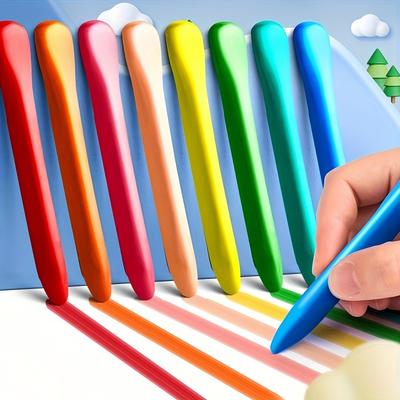 1 Set Of 12 /24/36Mixed-color Plastic Crayons, Simple-to-wash And Erasable Multifunctional Crayons, Perfect For Drawing