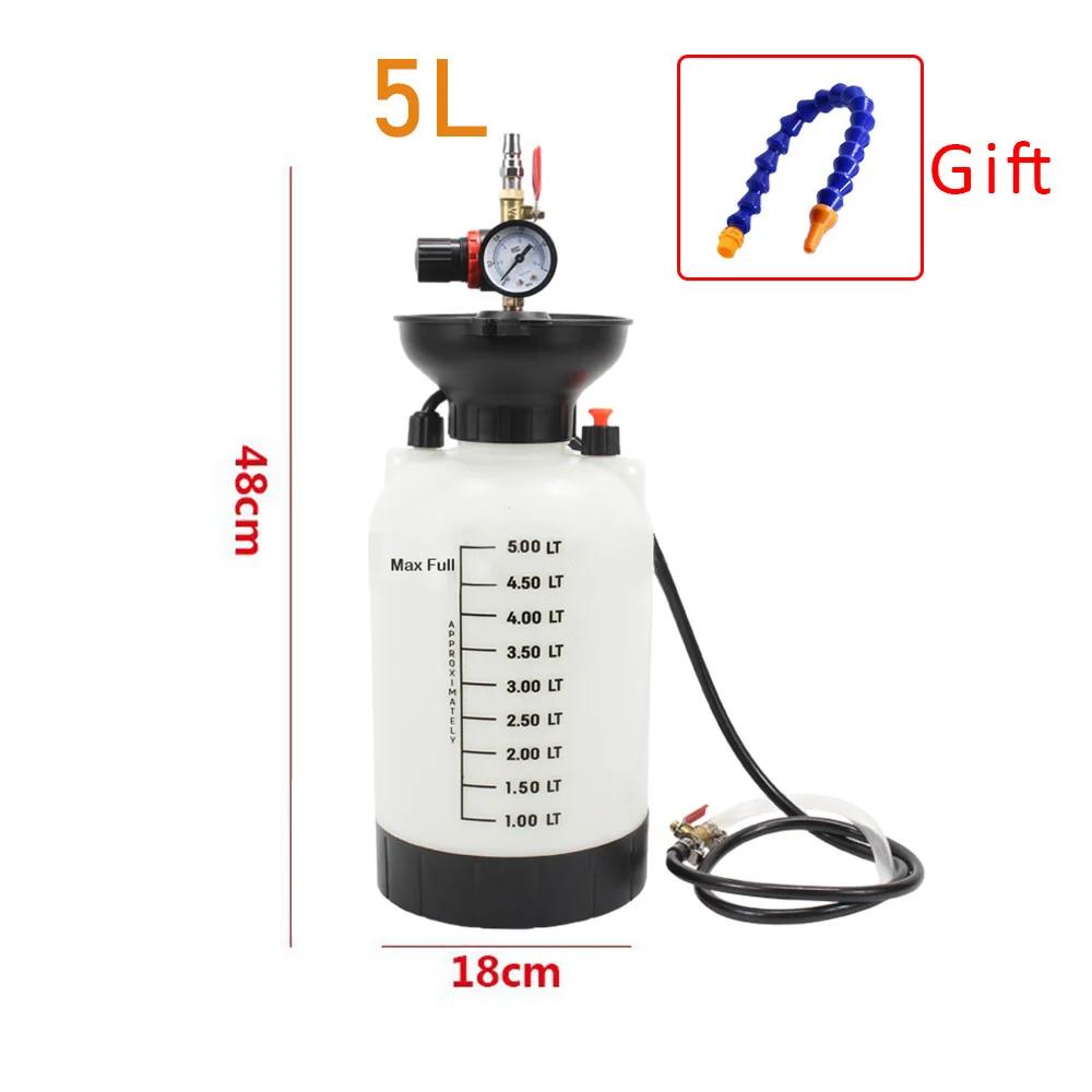 5L Oil Tank Gearbox Oil Filler Pneumatic Fluid Pump Compatible ATF Automotive Transmission Fluid Injector Tool ATF Filler Bottle 5L Syringe